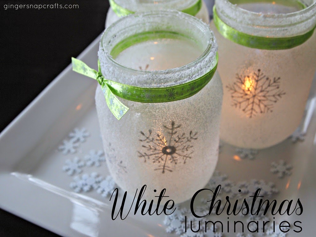 Ideas & Products White Christmas Mason Jar Luminaries {tutorial}